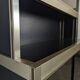 Vintage aluminium and glass display cabinet from the 1980s.