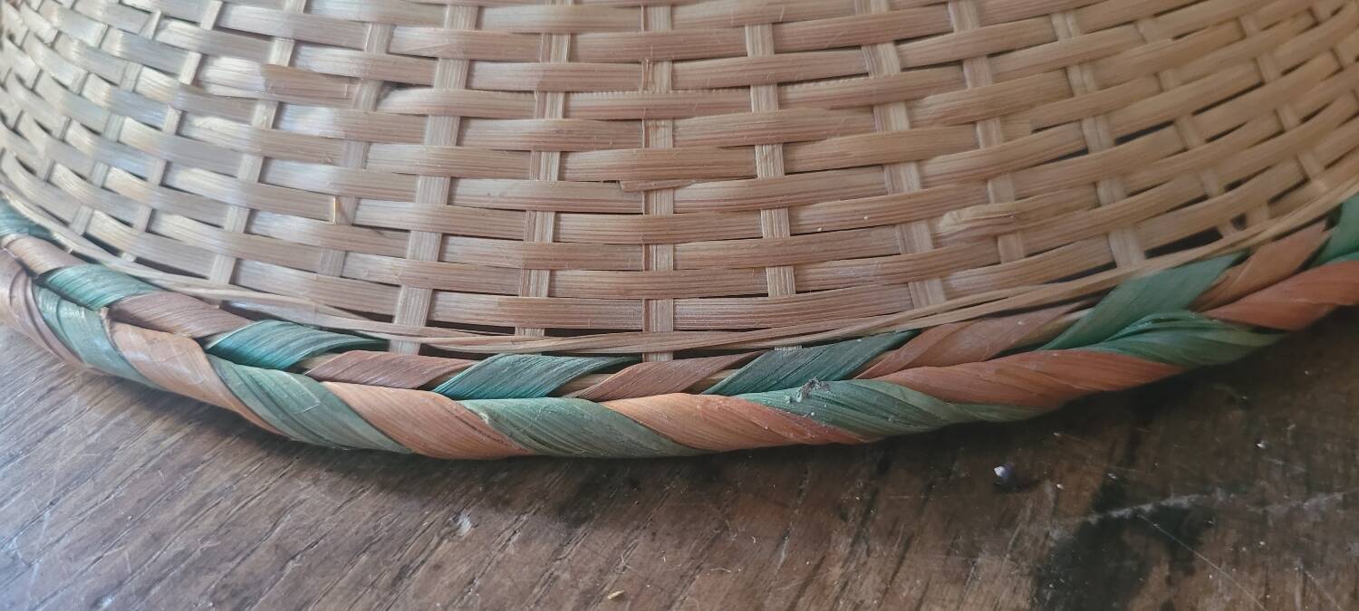 70s rattan pendant light