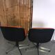 Paire de fauteuils de bureau pivotant orange année 70