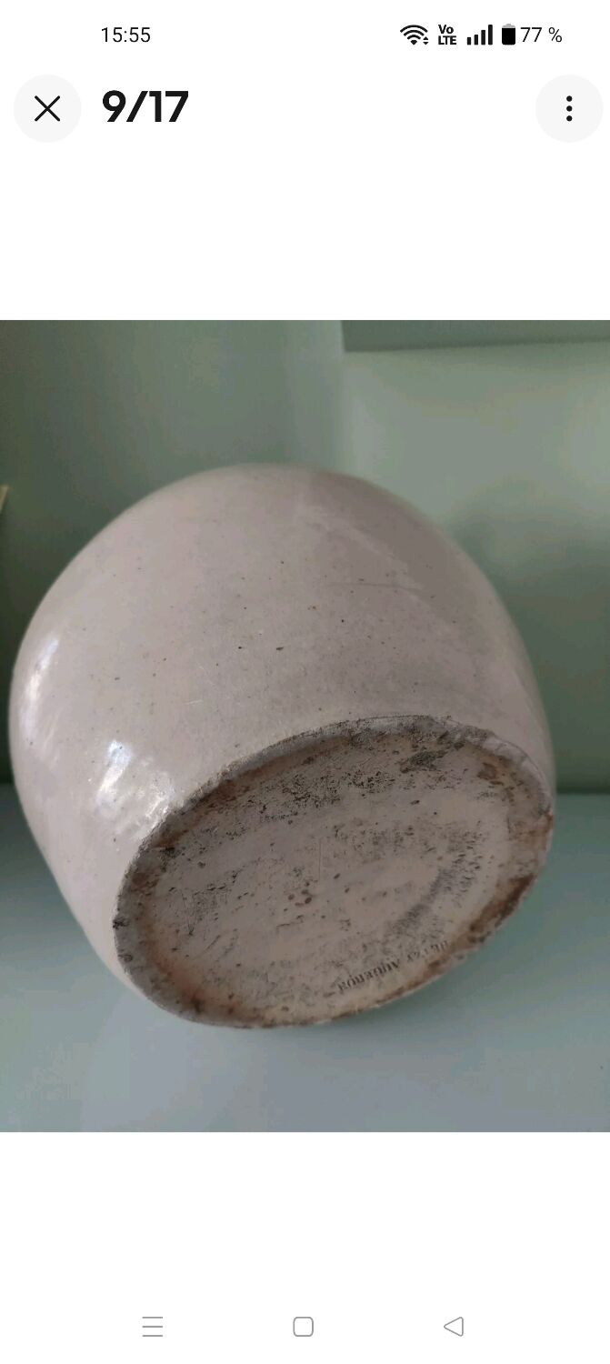 Betzy augeron (1882-1976) large ceramic vase / glazed stoneware 1930 lol-