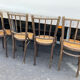 4 curved wooden bistro chairs