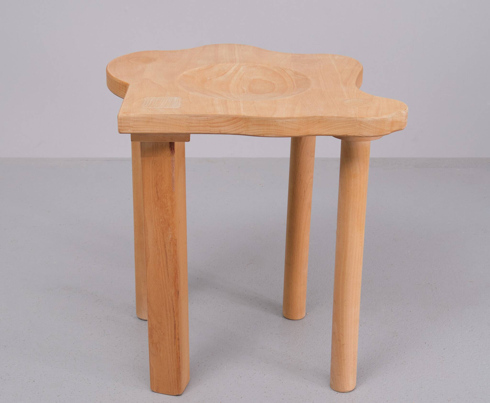 Solid Pine Stool by Era Herbstb 1980s Germany