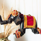Marionnette éléphant vintage