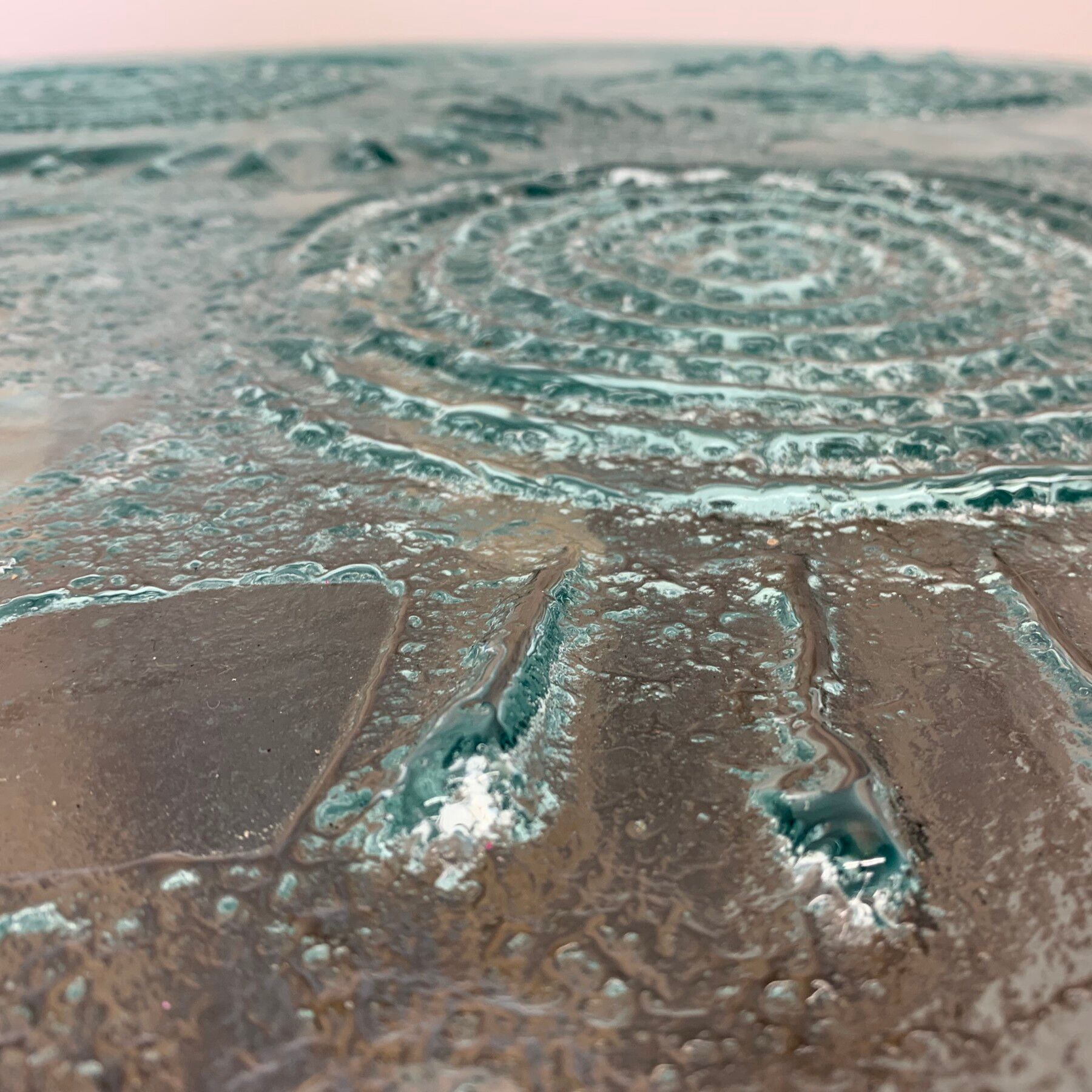 1970's mid-century glass coffee table