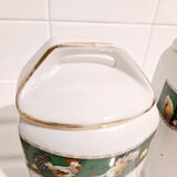 Pair of pretty chicken spice boxes
