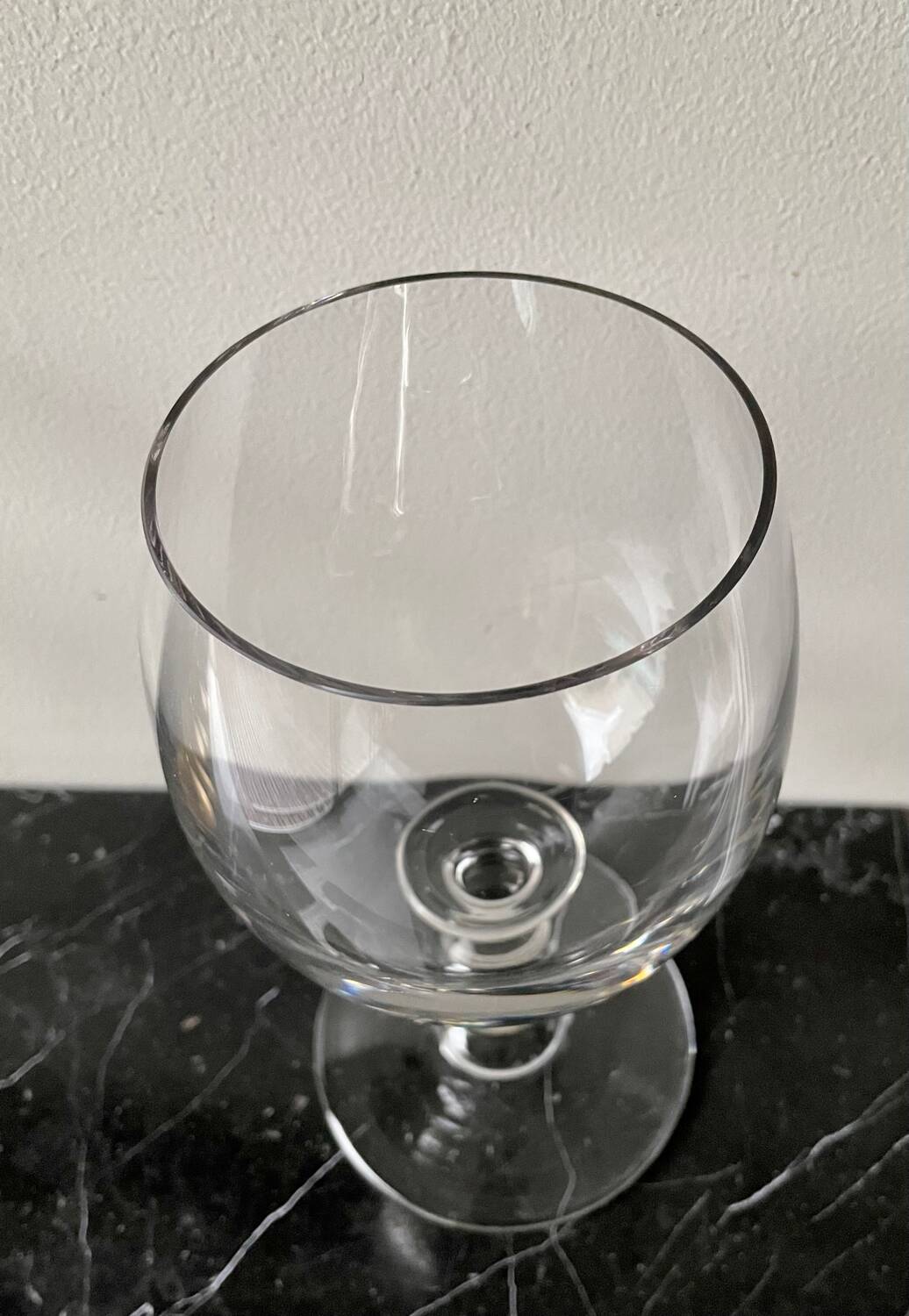 Old crystal stemmed glass vase