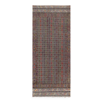 Tapis vintage turc de oushak tissé à la main 141x356 cm