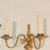 Applique murale laiton 2 ampoules