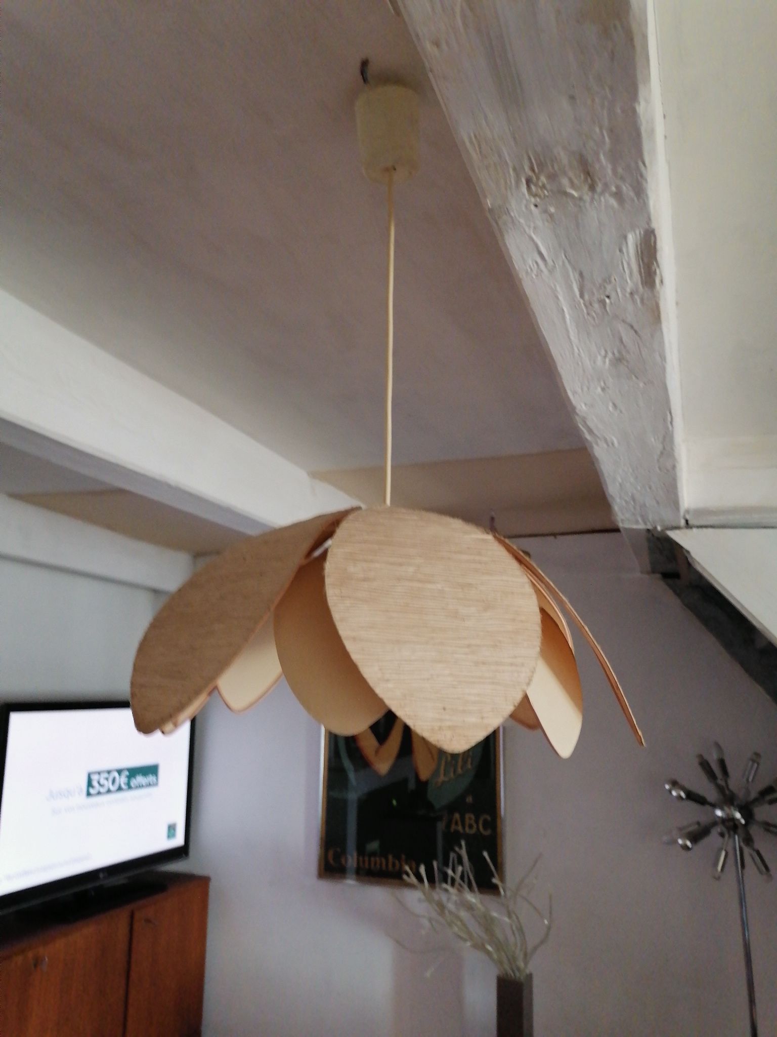 Suspension fleur petales corolle vintage