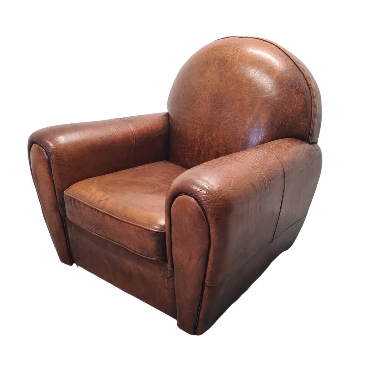 Art Deco style sheepskin armchair, early 21st century