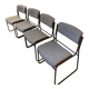 4 chaises scandinaves noyer, 1970