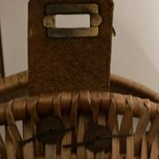 Vintage 70s wicker shopping basket