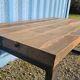 Industrial table 200 x 100 cm with wooden top + metal base