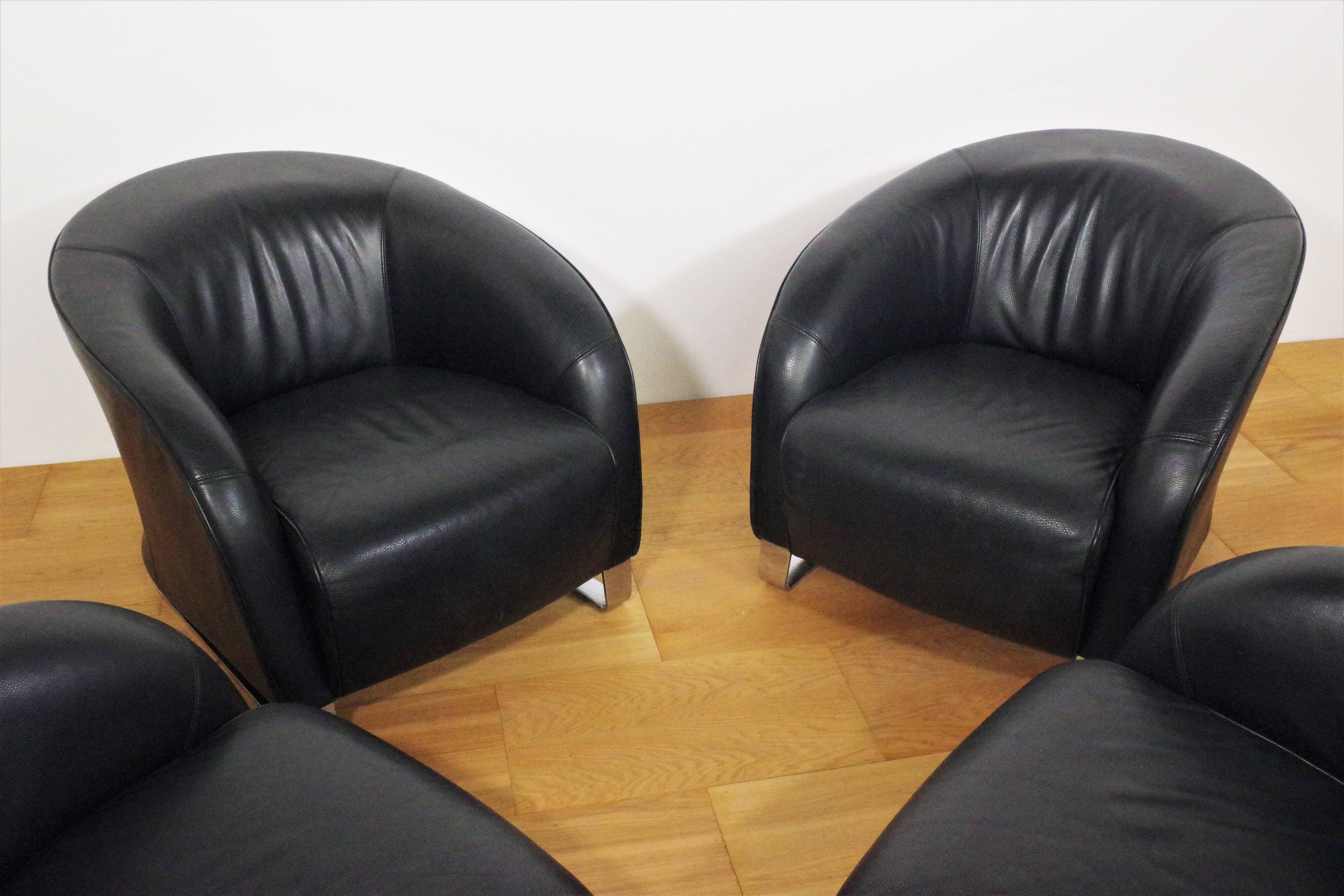 Liz armchairs by Natuzzi, 2000s, set of 4