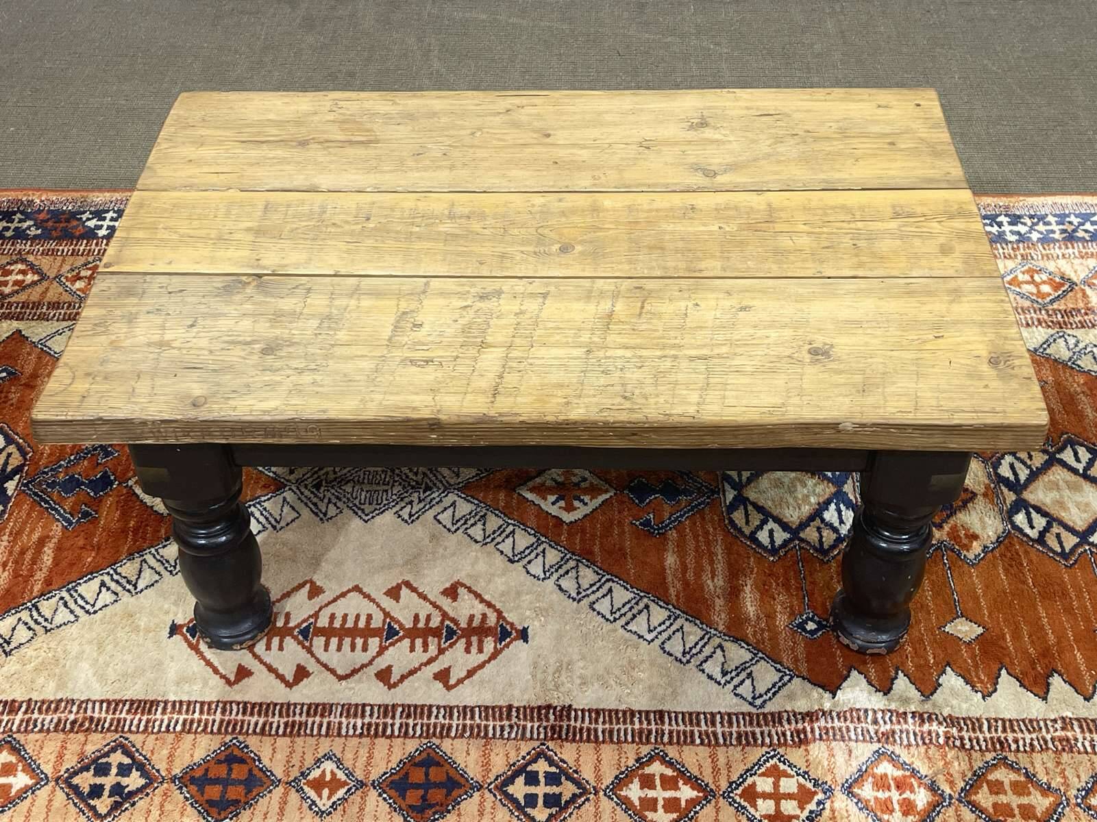 1950s English fir coffee table