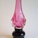 Soliflore en verre soufflé bicolore rose & noir