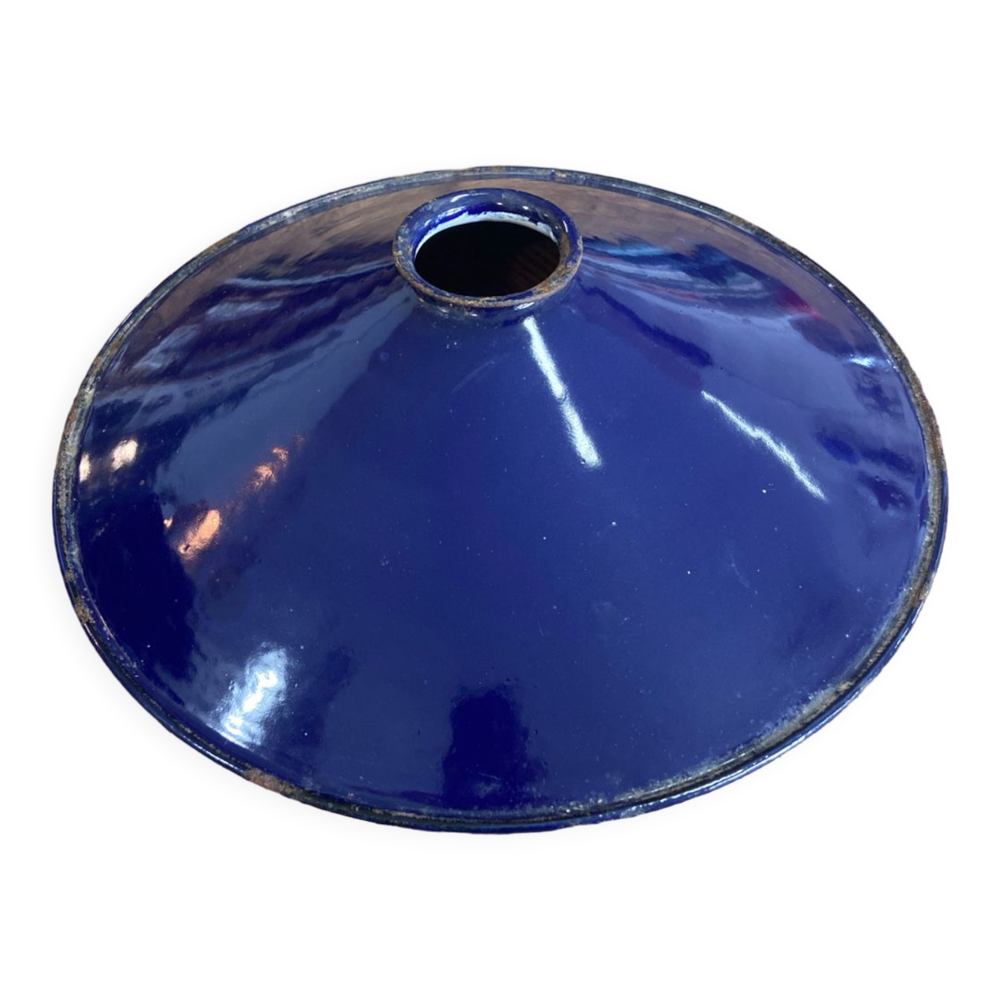 Suspension in dark blue enamelled sheet 30 cm