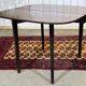 Table console demi lune anglaise en acajou 19ème