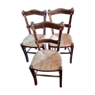 Antique straw chairs