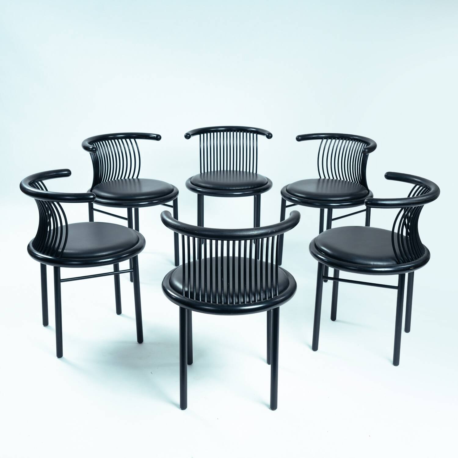 Chaises circo lubke par herbert ohl, années 1980, lot de 6