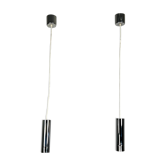 Stilux Milano, set of two chrome pendant lamps from 70s