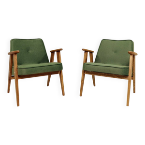 Paire de fauteuils en - olive