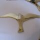 Wall Decoration Set 3 X Seagull / Swallow / Bird. Brass 70 / 80s