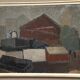 Large Original Swedish Oil on Canvas – “Bangård” by Fred Andersson – Signed – Vintage & Framed – 80 × 69 cm (31.5" × 27.2")