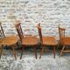 Lot de huit chaises bistrot depareillées