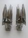 Pair of vintage Italian chrome wall sconces with smoked glass