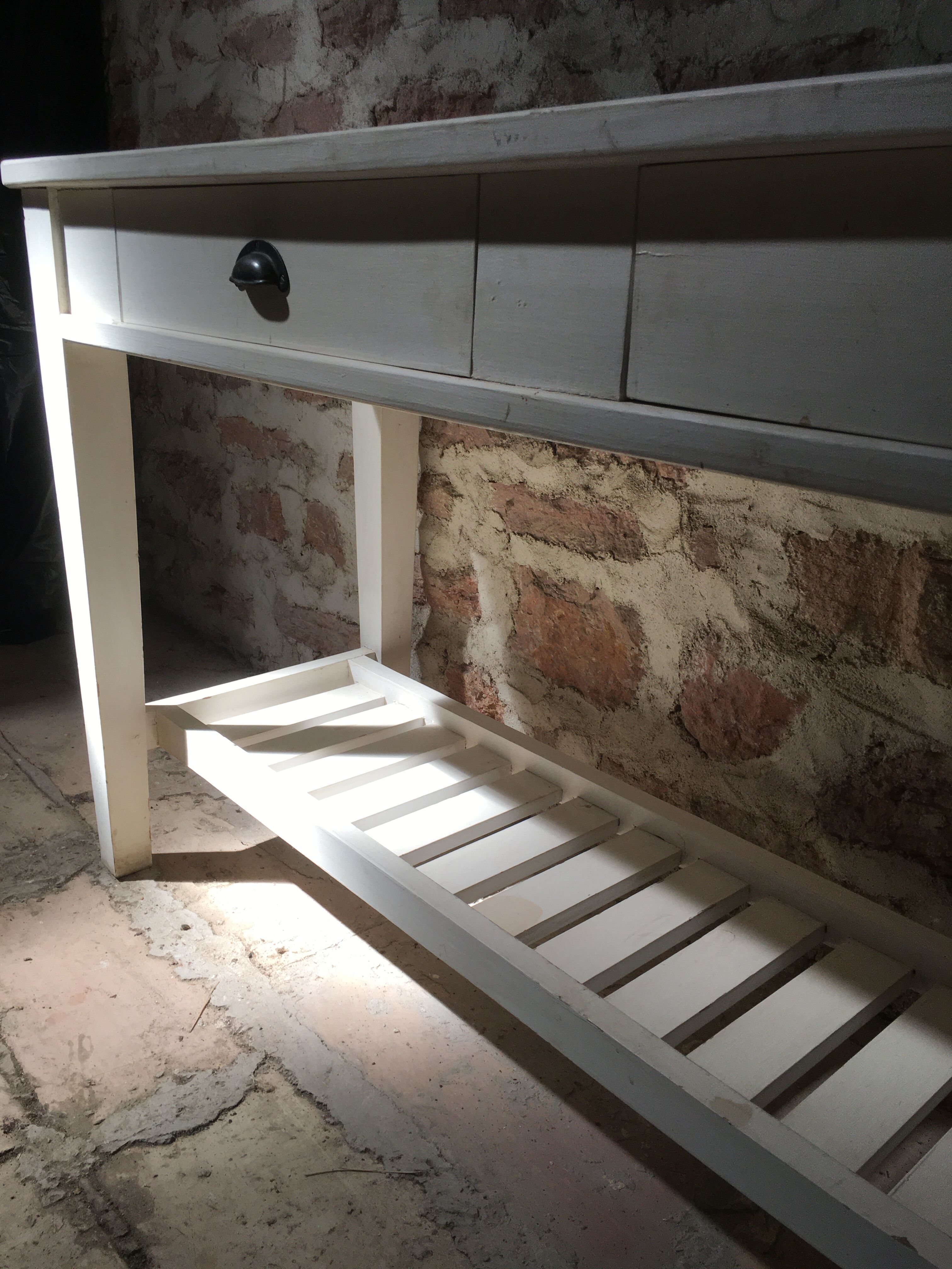 Draper's console table