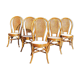 Lot 5 rattan chairs and canning 70s