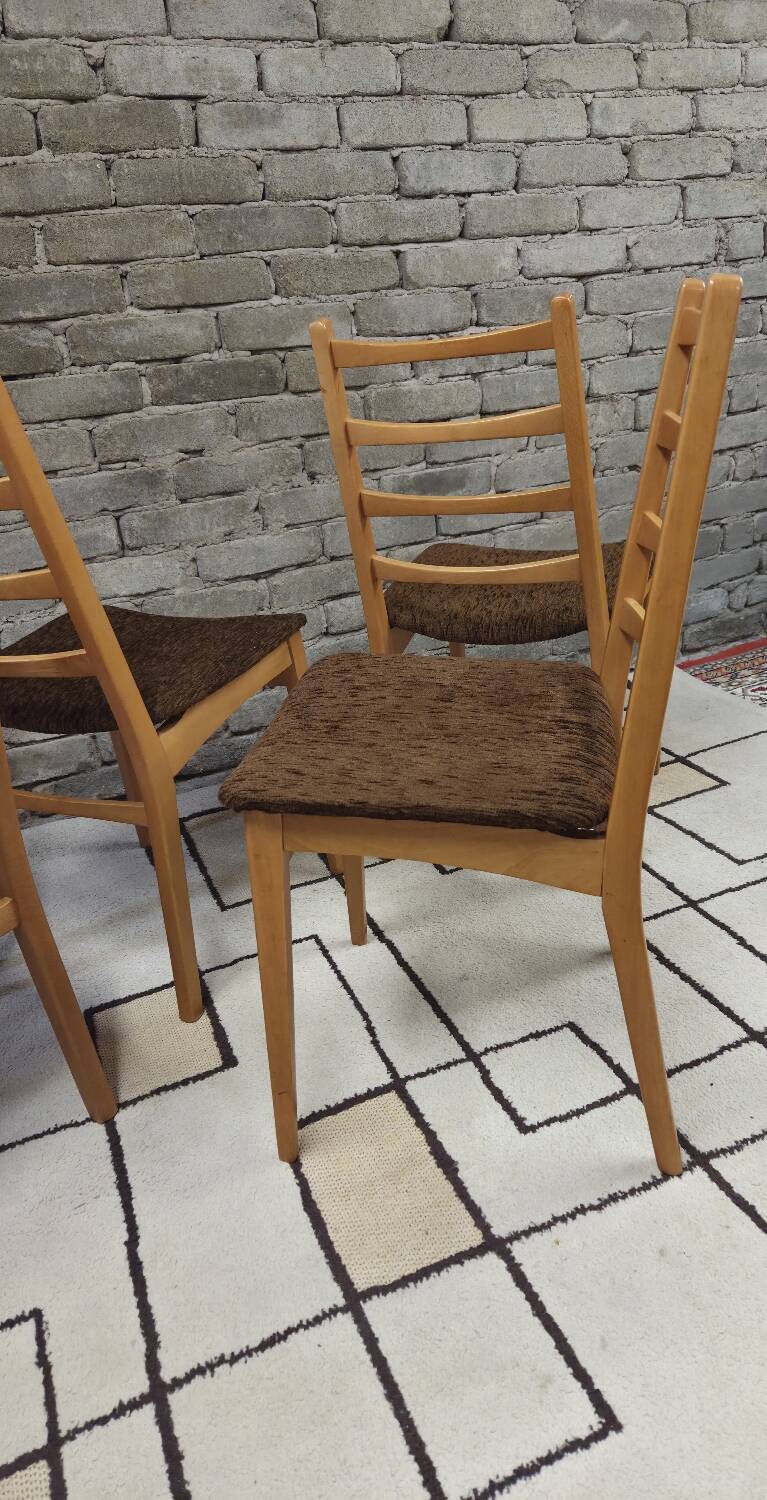 Set of 4 Scandinavian chairs from the 1960s