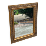 Gold gilded wood style mirror