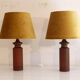 Paire de lampes danoises en teck 1960
