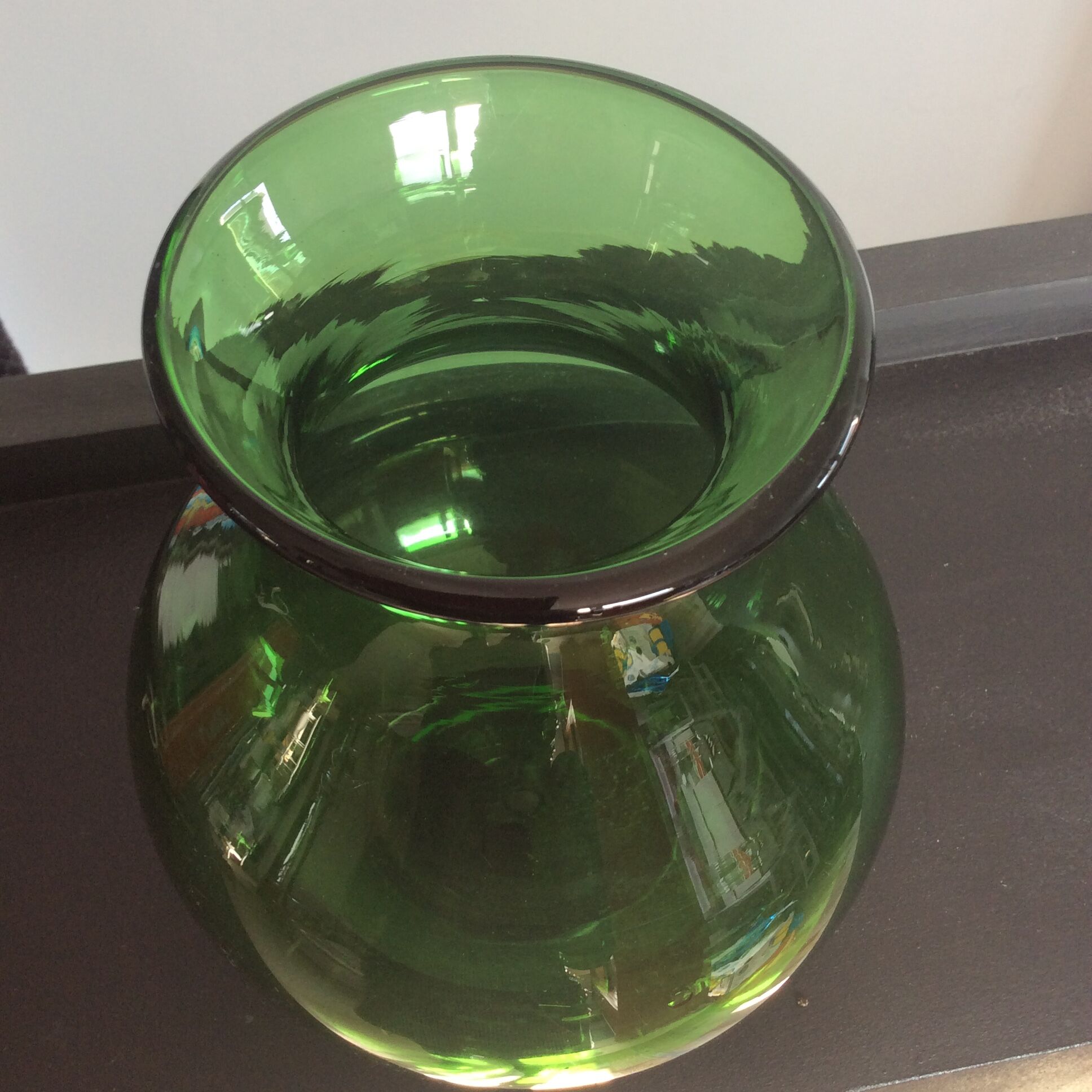 Vintage glass paste vase