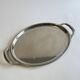 Vintage service tray Alessi Italy 28/10 stainless steel with handles