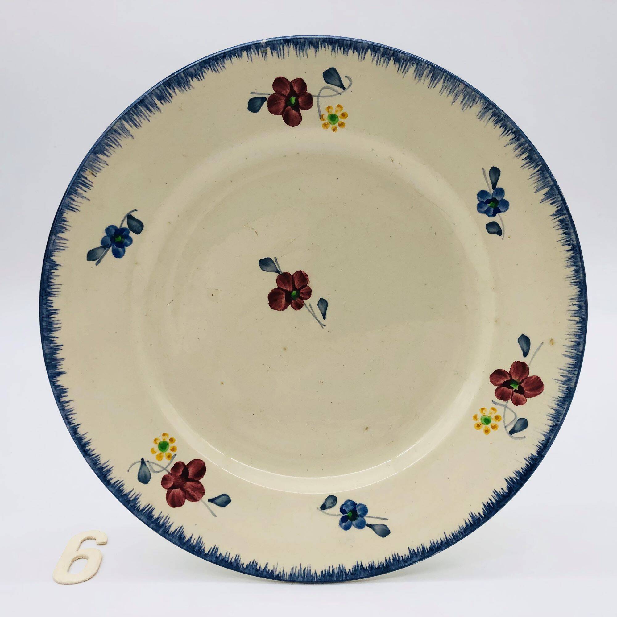 Lot de 6 assiettes plats « Digoin Sarreguemines / modèle Mary-Lou »