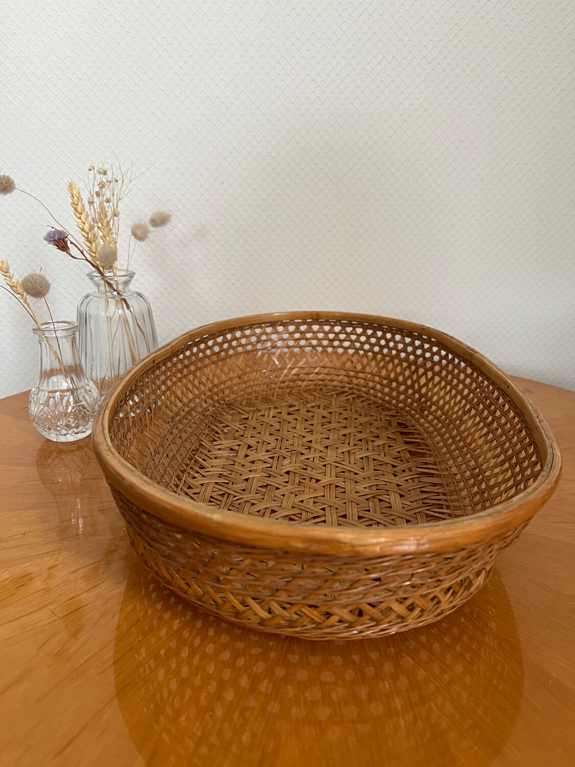 Vintage wicker basket