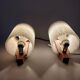 Pair of Scandinavian teak and perspex sconces Vintage 1960