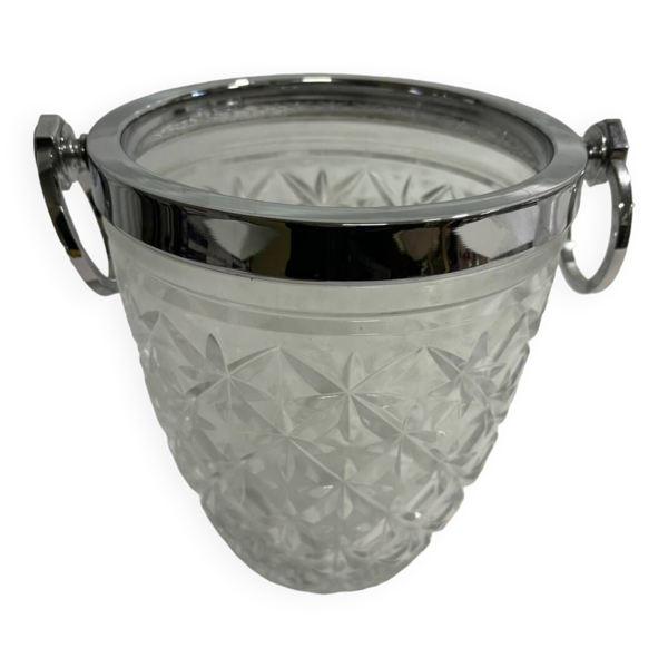 Seau à glace verre ciselé