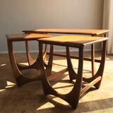 Sets of 3 teak coffee tables edition G plan from the 1960s.