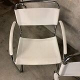 Lot of three vintage tubular armchairs from the 70's