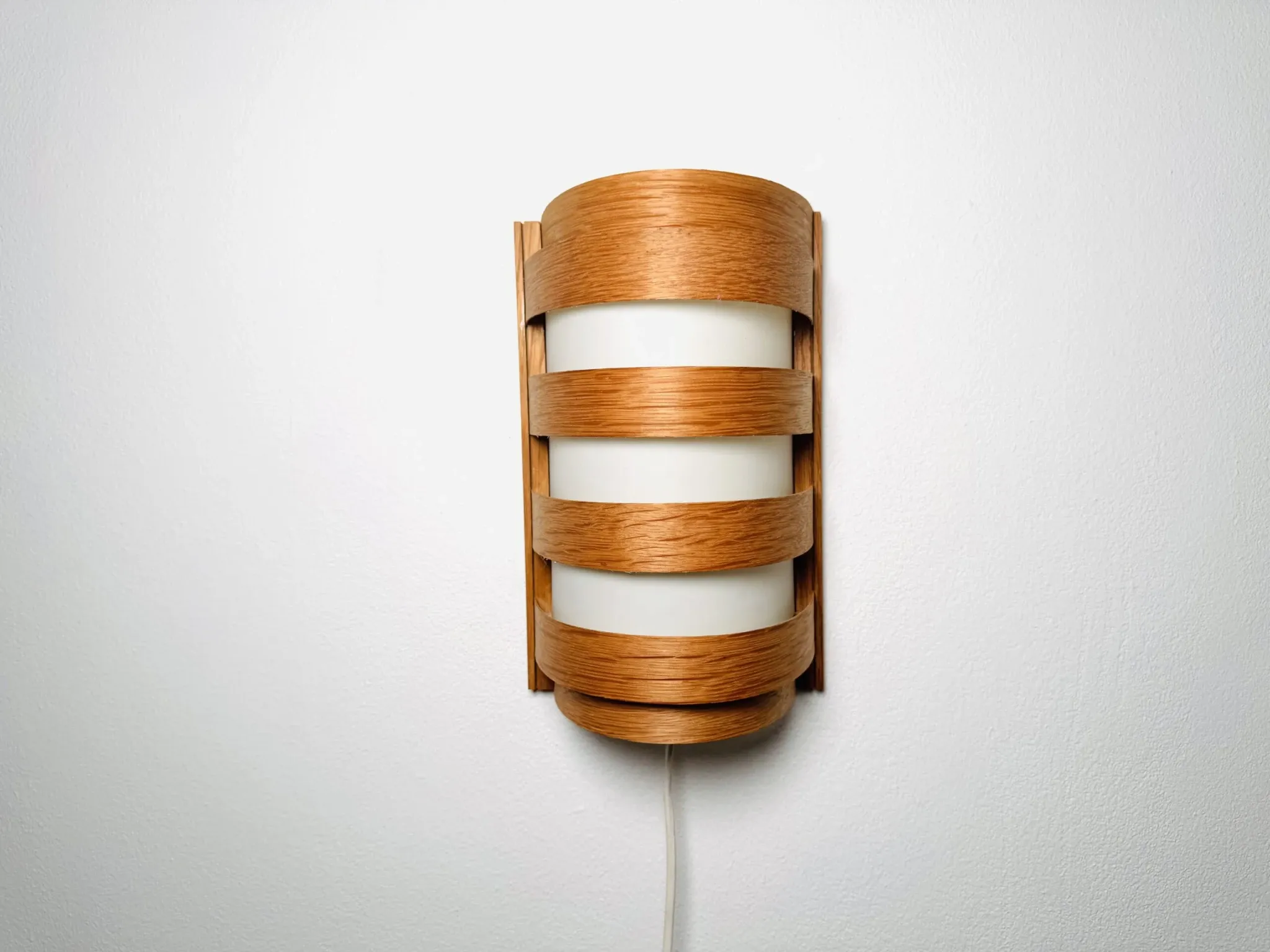 Pine Veneer Wall Lamp By Unknown Designer, Sweden 1960S