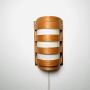 Pine Veneer Wall Lamp By Unknown Designer, Sweden 1960S