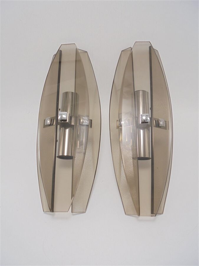 Pair of sconces, brand Veca, years 70/80