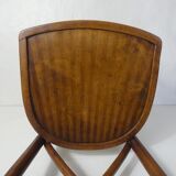 Old curved wooden bistro chair