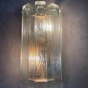 Monumental Italian Wall Lamps attributed to Venini, Italy, 1970s, Set of 2