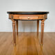 Round wooden hot water bottle coffee table