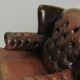 Leather faux chocolate armchair